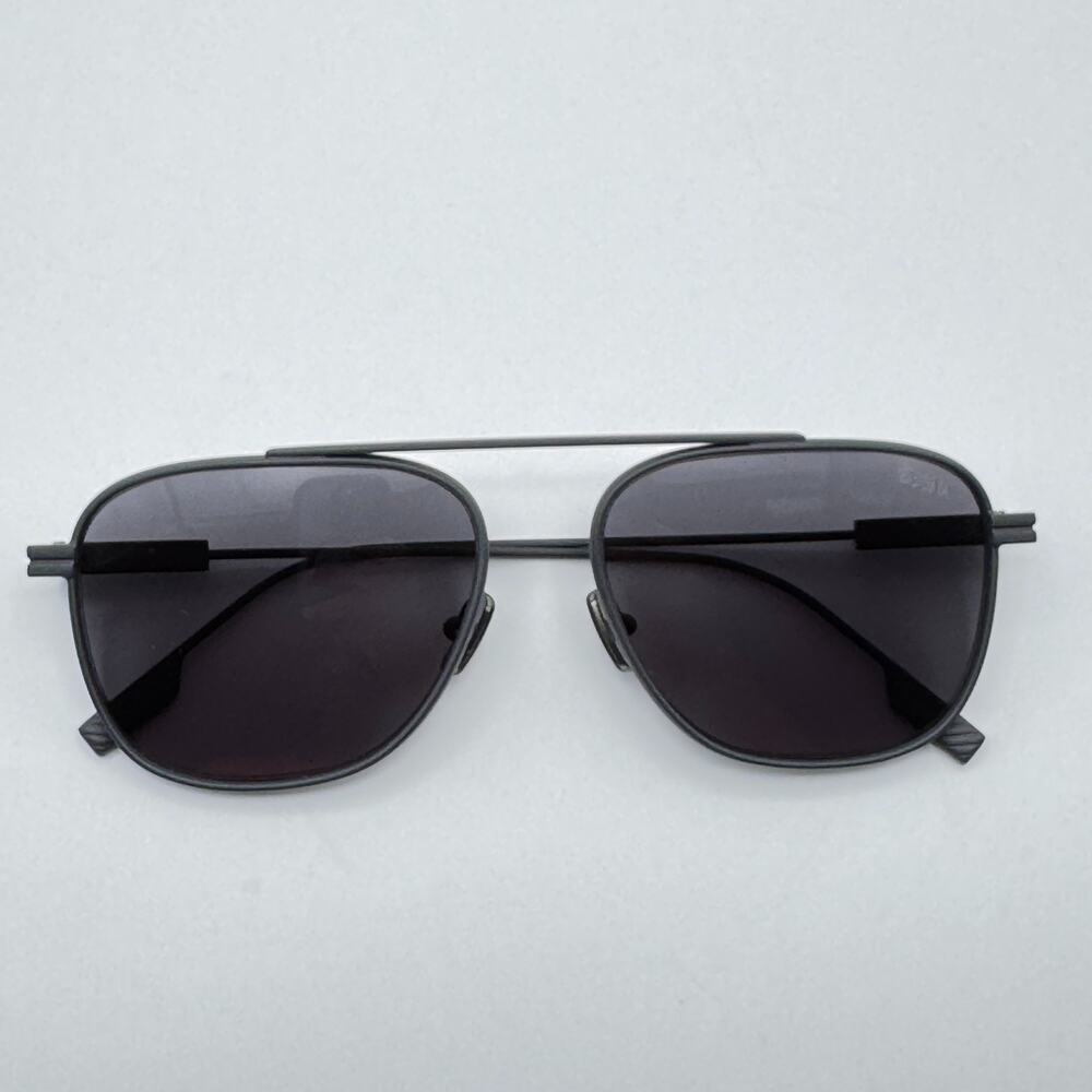 Ermenegildo Zegna Sunglasses EZ0291 91A Matte Blue Pilot Frame Gray Lens 57mm